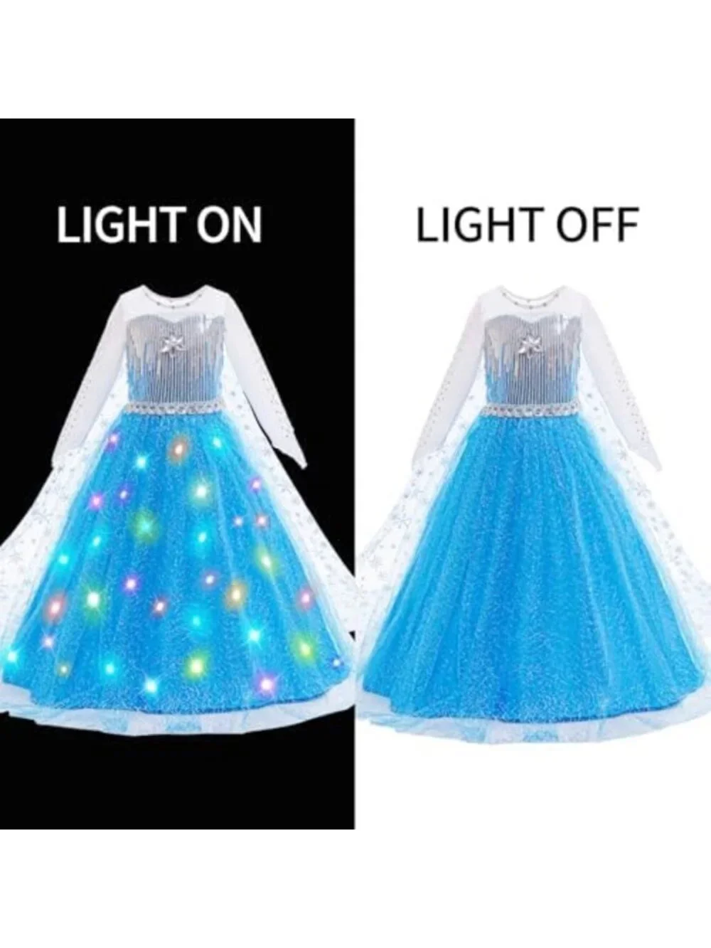 Light Up Princess Dress for Girls 3-11 | Sparkly Dress-Up Costume Gift Set